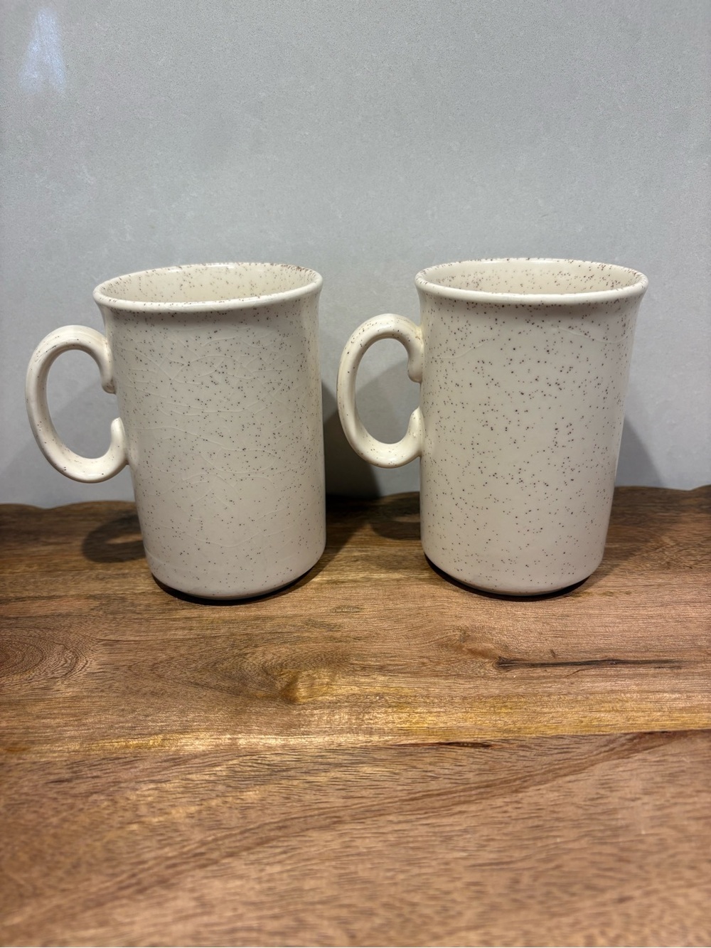 Vintage Clown Speckled Stoneware Mugs - Set of 2 - Made in England Cups - Picture 5 of 13